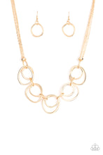 Load image into Gallery viewer, Paparazzi ~ Asymmetrical Adornment ~ Gold Necklace Set