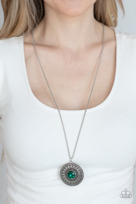Paparazzi ~ Aztec Apex ~ Green Necklace Set