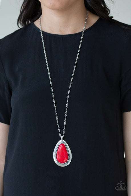 Paparazzi ~ BADLAND To The Bone ~ Red Necklace Set