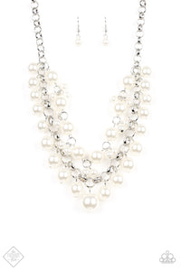 Paparazzi ~ BALLROOM Service ~ White Pearl Necklace Set Fashion Fix Exclusive)