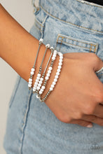 Load image into Gallery viewer, Paparazzi ~ BEAD Between The Lines ~ White Bracelet