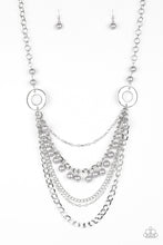 Load image into Gallery viewer, Paparazzi ~ BELLES and Whistles ~ Silver Necklace Set