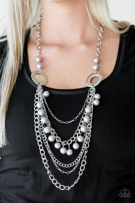 Paparazzi ~ BELLES and Whistles ~ Silver Necklace Set