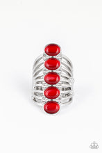 Load image into Gallery viewer, Paparazzi ~ BLING Your Heart Out ~ Red Ring with Stretchy Band (Life if the Party  Exclusive)