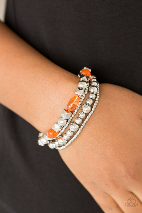 Paparazzi ~ Babe-alicious ~ Orange Bracelet