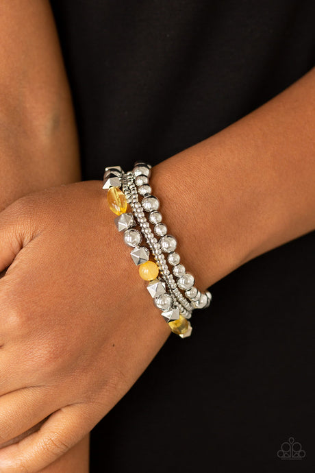 Paparazzi ~ Babe-alicious ~ Yellow Bracelet