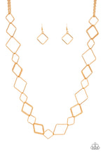Load image into Gallery viewer, Paparazzi ~ Backed Into A Corner ~ Gold Necklace Set