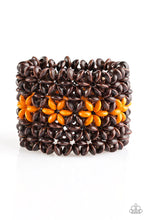 Load image into Gallery viewer, Paparazzi ~ Bahama Babe ~ Orange Wooden Bracelet with Stretchy Bands