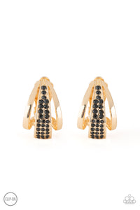 Paparazzi ~ Bank Night ~ Gold Clip-On Earrings