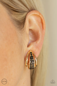 Paparazzi ~ Bank Night ~ Gold Clip-On Earrings