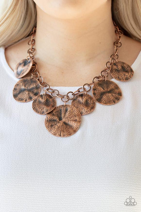 Paparazzi ~ Barely Scratched The Surface ~ Copper Necklace Set