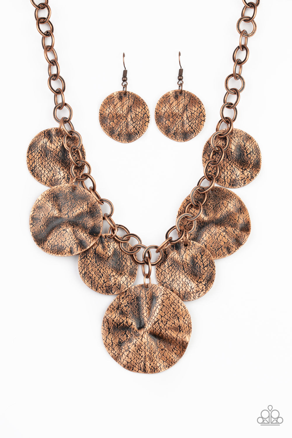 Paparazzi ~ Barely Scratched The Surface ~ Copper Necklace Set
