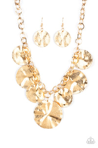 Paparazzi ~ Barely Scratched The Surface ~ Gold  Necklace Set