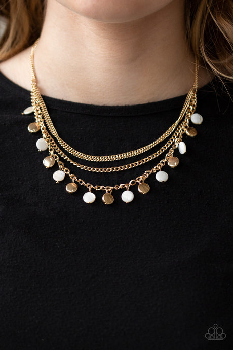 Paparazzi ~ Beach Flavor ~ Gold Necklace Set