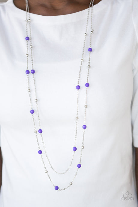 Paparazzi ~ Beach Party Pageant ~ Purple Necklace Set