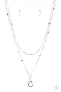 Paparazzi ~ Beach Party Pageant ~ White Lanyard Necklace Set