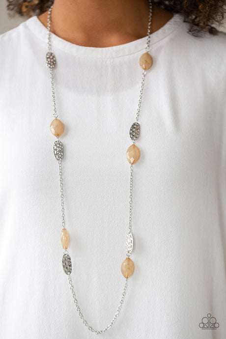 Paparazzi ~ Beachfront Beauty ~ Brown Necklace Set