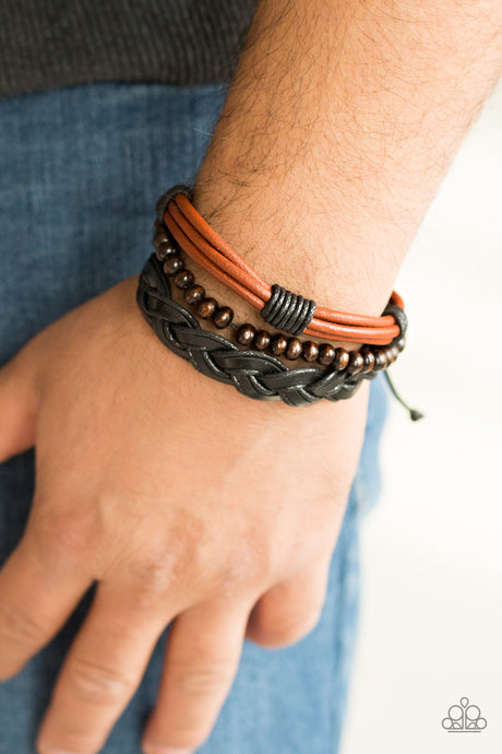 Paparazzi ~ Beachside Resort ~ Men's Brown Urban Bracelet