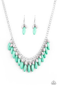Paparazzi ~ Bead Binge ~ Green Necklace Set