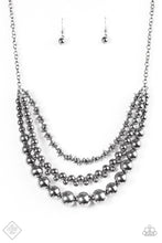 Load image into Gallery viewer, Paparazzi ~ Beaded Beauty ~ Black Gunmetal Necklace Set (Fashion Fix Exclusive)