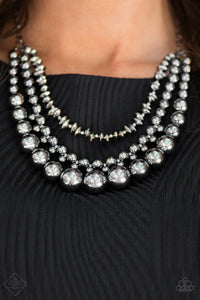 Paparazzi ~ Beaded Beauty ~ Black Gunmetal Necklace Set (Fashion Fix Exclusive)