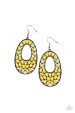 Load image into Gallery viewer, Paparazzi ~ Beaded Shores ~ Yellow Earrings