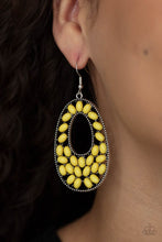 Load image into Gallery viewer, Paparazzi ~ Beaded Shores ~ Yellow Earrings