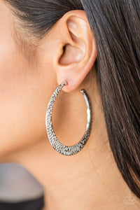 Paparazzi ~ Beast Friends Forever ~ Silver Hoop Earrings