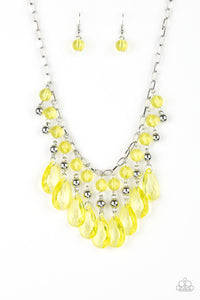 Paparazzi ~ Beauty School Drop Out ~ Yellow Necklace Set