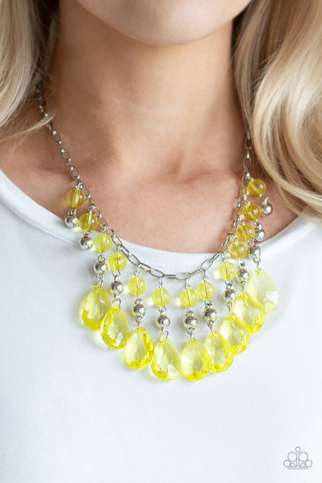 Paparazzi ~ Beauty School Drop Out ~ Yellow Necklace Set