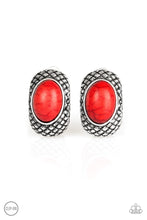 Load image into Gallery viewer, Paparazzi ~ Bedrock Bombshell ~ Red Clip-On Earrings