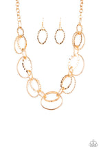 Load image into Gallery viewer, Paparazzi ~ Bend OVAL Backwards ~ Gold Necklace Set