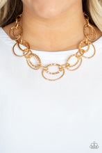 Load image into Gallery viewer, Paparazzi ~ Bend OVAL Backwards ~ Gold Necklace Set