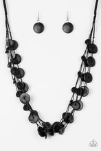 Load image into Gallery viewer, Paparazzi ~ Bermuda Beach House ~ Black Wooden Discs Necklace Set