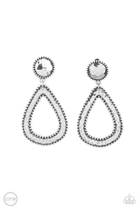 Paparazzi ~ Beyond The Borders ~ Silver Clip-On Earrings