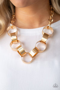 Paparazzi ~ Big Hit ~ Gold Necklace Set