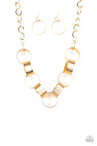 Paparazzi ~ Big Hit ~ Gold Necklace Set