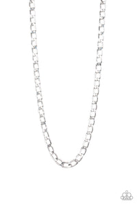 Paparazzi ~ Big Win ~ Men's  Silver Urban Necklace