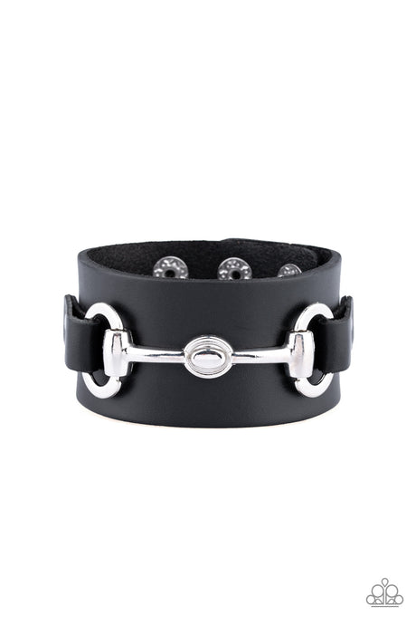Paparazzi - Biker Band - Black Urban Bracelet (Men's)