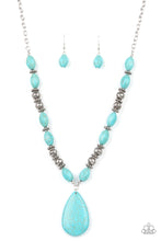 Load image into Gallery viewer, Paparazzi ~ Blazing Saddles ~ Blue Turquoise Necklace Set