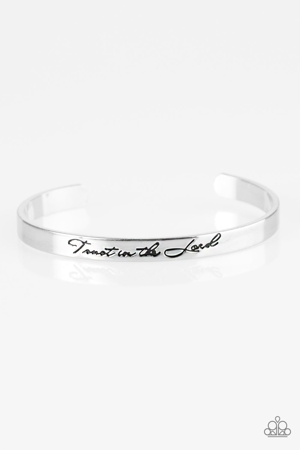 Paparazzi ~ Blessed Is The One Who Trusts ~ Silver Inspirational Cuff Bracelet