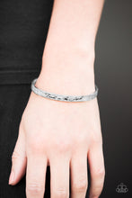 Load image into Gallery viewer, Paparazzi ~ Blessed Is The One Who Trusts ~ Silver Inspirational Cuff Bracelet