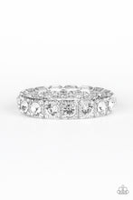 Load image into Gallery viewer, Paparazzi - Blinged Out - White Bracelet (Life of the Party Exclusive)