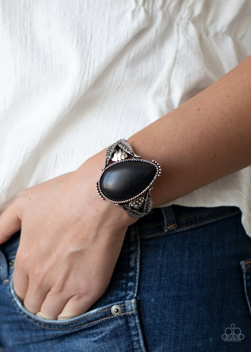Paparazzi ~ Blooming Oasis ~ Black Cuff Bracelet