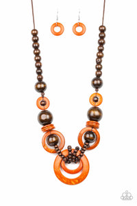 Paparazzi - Broadwalk Party - Blue Wooden Bead Necklace - Klassy Jewelz Boutique