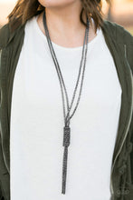 Load image into Gallery viewer, Paparazzi ~ Boom Boom Knock You Out! ~ Black/Gunmetal Necklace Set - Klassy Jewelz Boutique