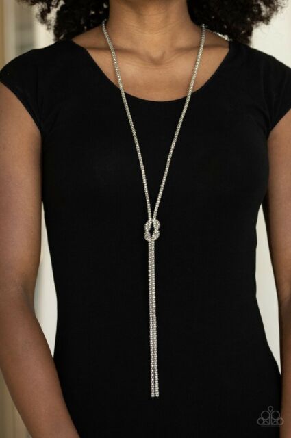 Paparazzi - Born Ready - Silver Knot Necklace - Klassy Jewelz Boutique