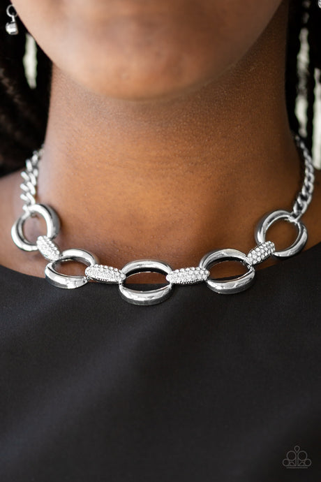 Paparazzi ~ Boss Boulevard ~ White Necklace Set