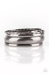 Paparazzi ~ Boss of Boho ~ Black/Gunmetal Bangle Bracelets