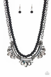 Paparazzi ~ Bow Before The Queen ~ White Pearl Necklace Set